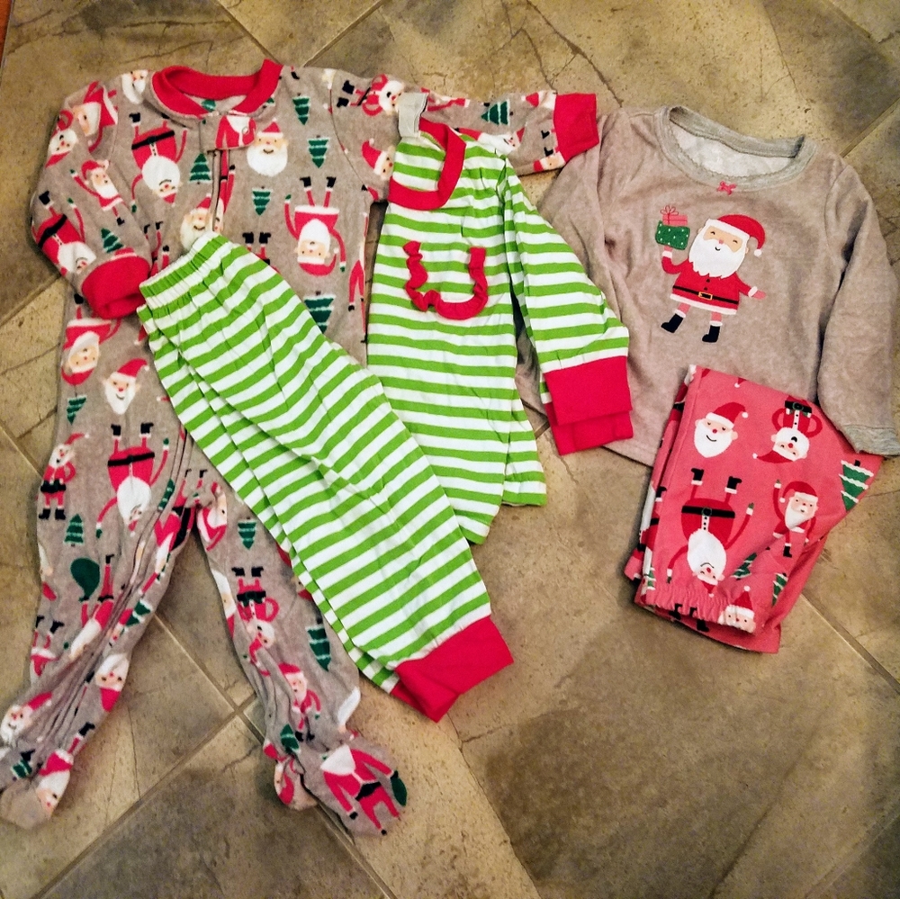 3 Christmas pajama sets